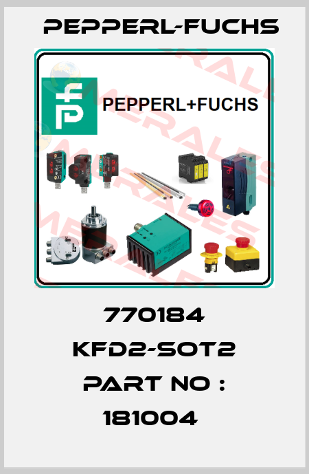 770184 KFD2-SOT2 PART NO : 181004  Pepperl-Fuchs