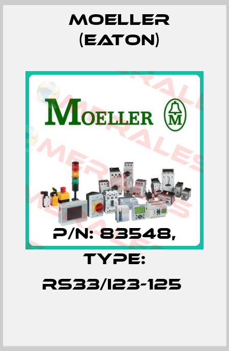 P/N: 83548, Type: RS33/I23-125  Moeller (Eaton)