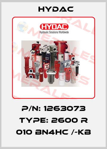 P/N: 1263073 Type: 2600 R 010 BN4HC /-KB Hydac