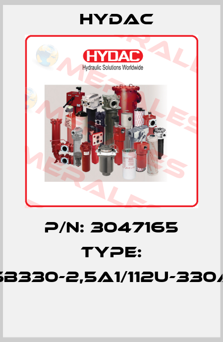 P/N: 3047165 Type: SB330-2,5A1/112U-330A  Hydac