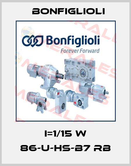I=1/15 W 86-U-HS-B7 RB Bonfiglioli