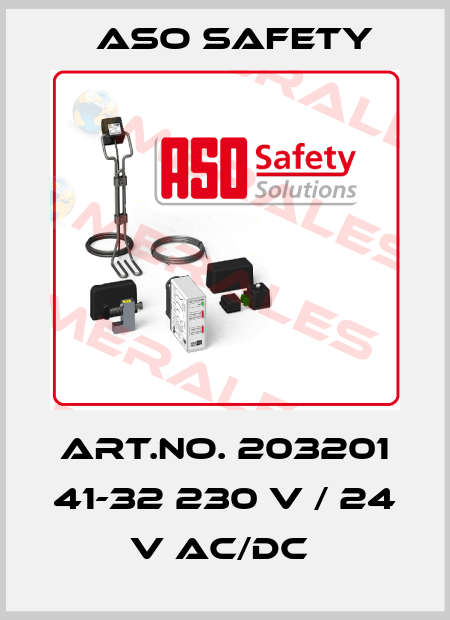 ART.NO. 203201 41-32 230 V / 24 V AC/DC  ASO SAFETY