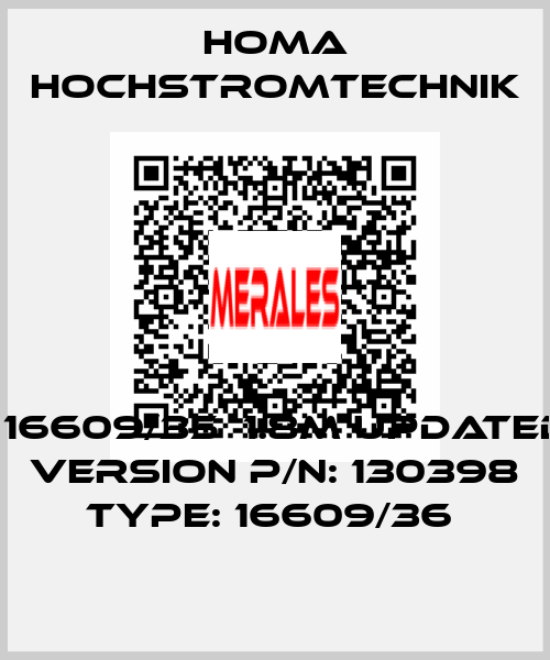 ＃16609/35　1.8m updated version P/N: 130398 Type: 16609/36  HOMA Hochstromtechnik