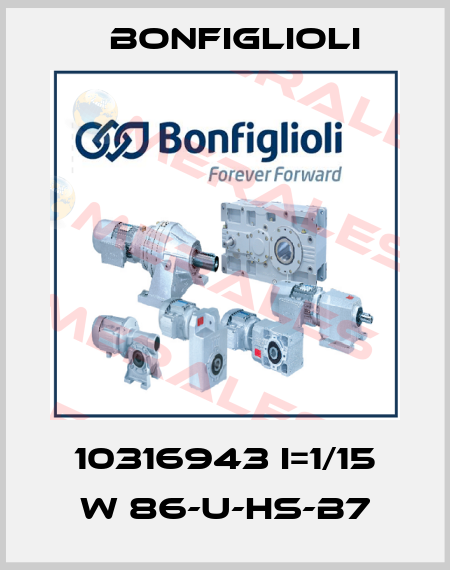 10316943 I=1/15 W 86-U-HS-B7 Bonfiglioli