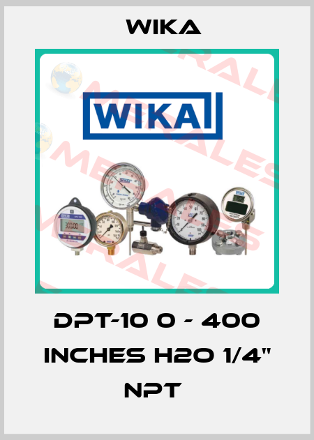 DPT-10 0 - 400 INCHES H2O 1/4" NPT  Wika
