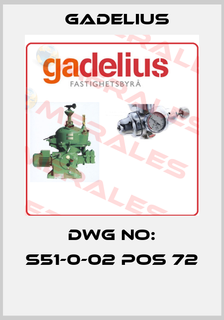 DWG NO: S51-0-02 POS 72  Gadelius