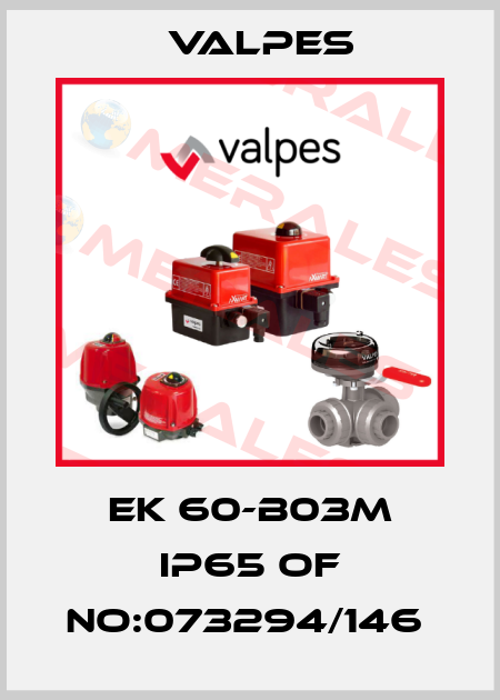 EK 60-B03M IP65 OF NO:073294/146  Valpes