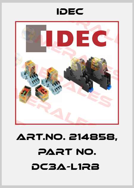 Art.No. 214858, Part No. DC3A-L1RB  Idec
