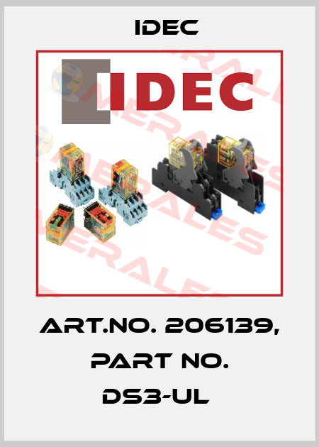 Art.No. 206139, Part No. DS3-UL  Idec