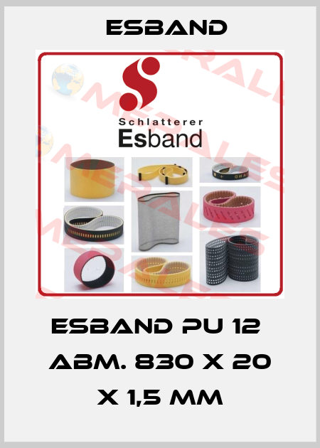 ESBAND PU 12  ABM. 830 X 20 X 1,5 MM Esband