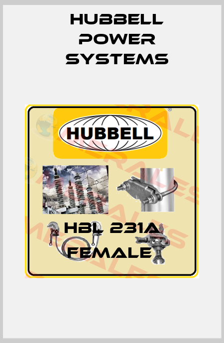 Hbl 231A female  Hubbell Power Systems