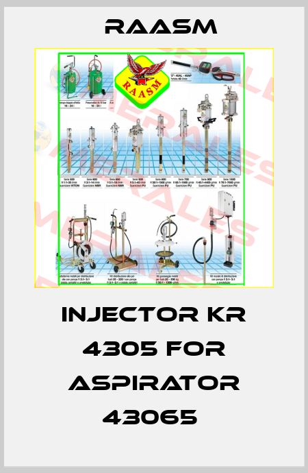 INJECTOR KR 4305 FOR ASPIRATOR 43065  Raasm