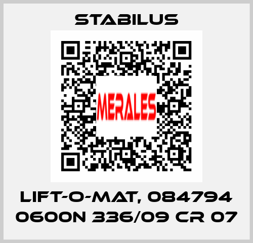 LIFT-O-MAT, 084794 0600N 336/09 CR 07 Stabilus