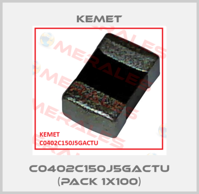 C0402C150J5GACTU (pack 1x100) Kemet