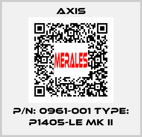 P/N: 0961-001 Type: P1405-LE Mk II Axis