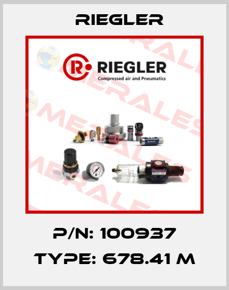 P/N: 100937 Type: 678.41 M Riegler