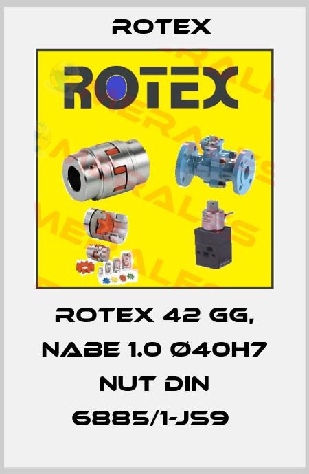ROTEX 42 GG, Nabe 1.0 Ø40H7 Nut DIN 6885/1-JS9  Rotex