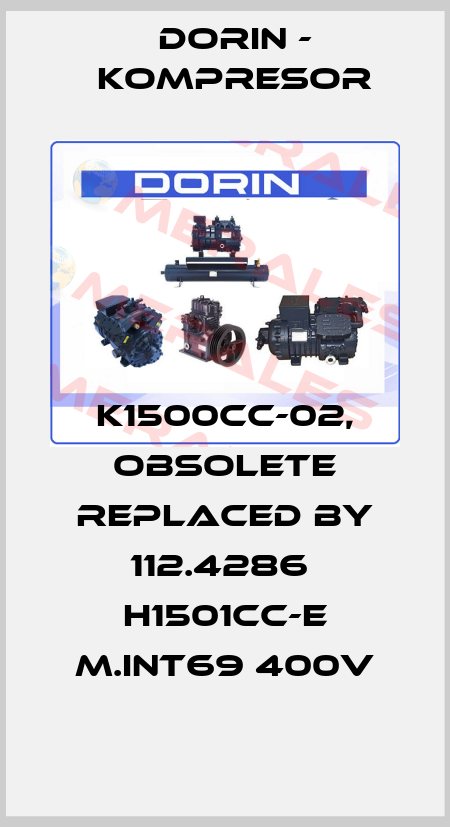 K1500CC-02, obsolete replaced by 112.4286  H1501CC-E m.INT69 400V Dorin - kompresor
