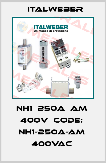 NH1  250A  AM  400V  CODE:  NH1-250A-AM  400VAC  Italweber