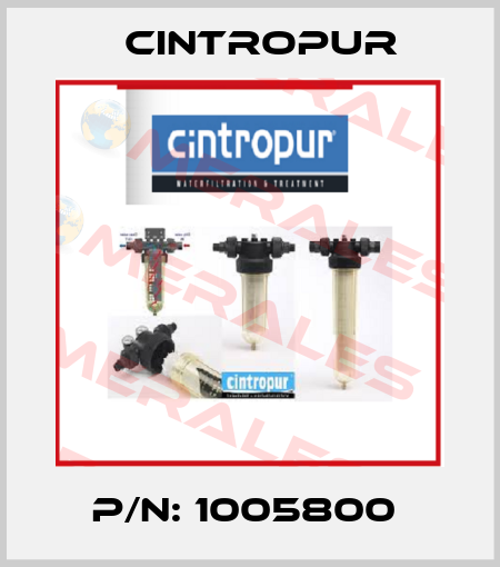 P/N: 1005800  Cintropur