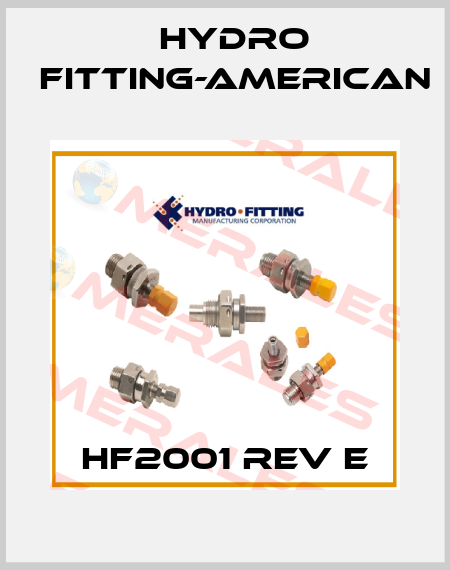 HF2001 REV E HYDRO FITTING-AMERICAN
