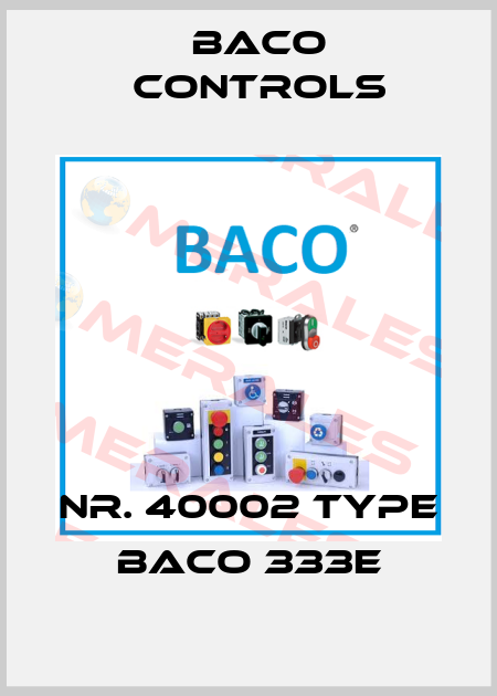Nr. 40002 Type BACO 333E Baco Controls