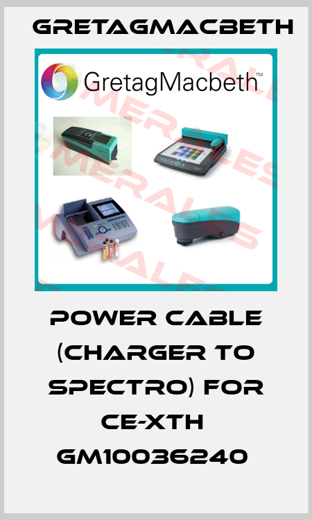 Power Cable (Charger to Spectro) for CE-XTH  GM10036240  GretagMacbeth