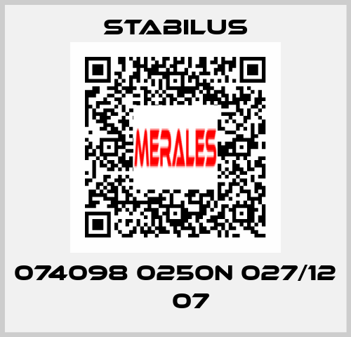 074098 0250N 027/12 ВК07 Stabilus