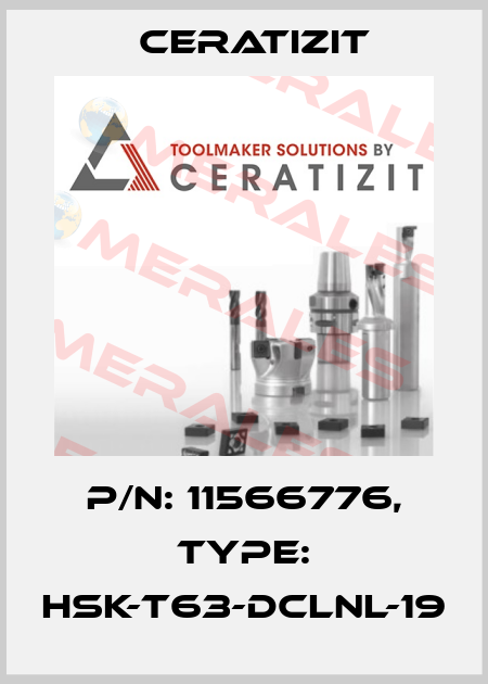 P/N: 11566776, Type: HSK-T63-DCLNL-19 Ceratizit
