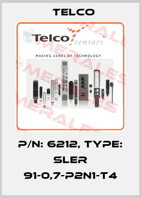 p/n: 6212, Type: SLER 91-0,7-P2N1-T4 Telco