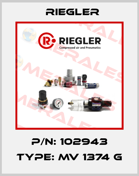 P/N: 102943 Type: MV 1374 G Riegler