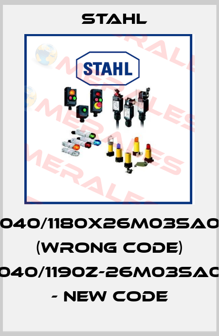 8040/1180X26M03SA04 (wrong code) 8040/1190Z-26M03SA04 - new code Stahl
