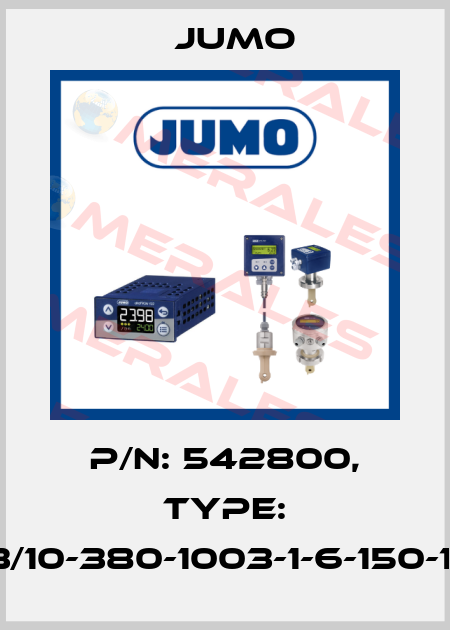 P/N: 542800, Type: 902023/10-380-1003-1-6-150-104/000 Jumo