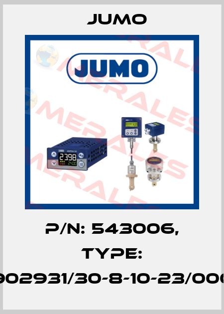 P/N: 543006, Type: 902931/30-8-10-23/000 Jumo