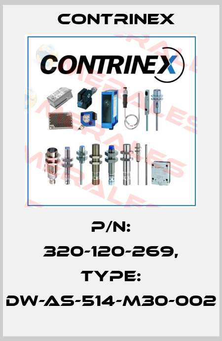 p/n: 320-120-269, Type: DW-AS-514-M30-002 Contrinex