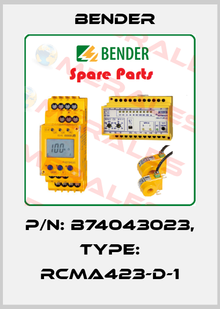p/n: B74043023, Type: RCMA423-D-1 Bender