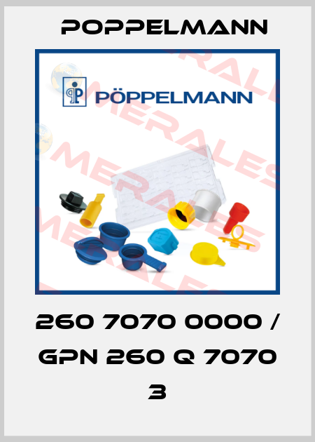 260 7070 0000 / GPN 260 Q 7070 3 Poppelmann