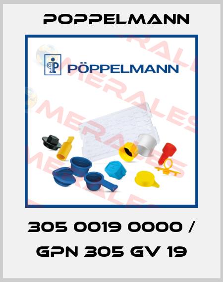 305 0019 0000 / GPN 305 GV 19 Poppelmann