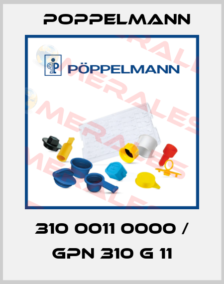 310 0011 0000 / GPN 310 G 11 Poppelmann