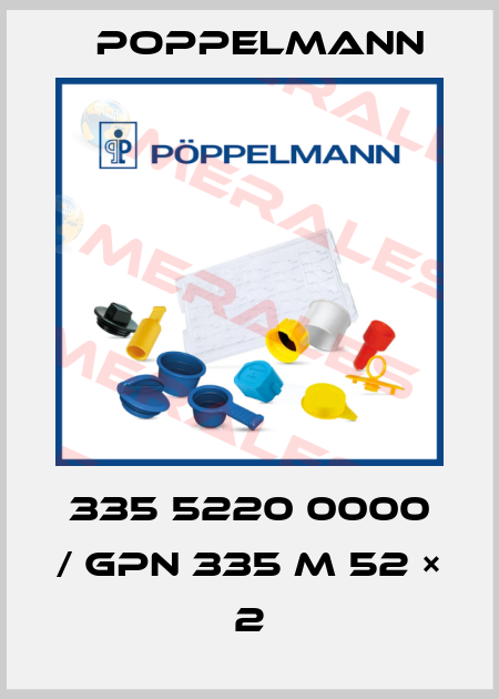 335 5220 0000 / GPN 335 M 52 × 2 Poppelmann