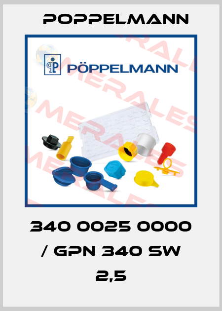 340 0025 0000 / GPN 340 SW 2,5 Poppelmann