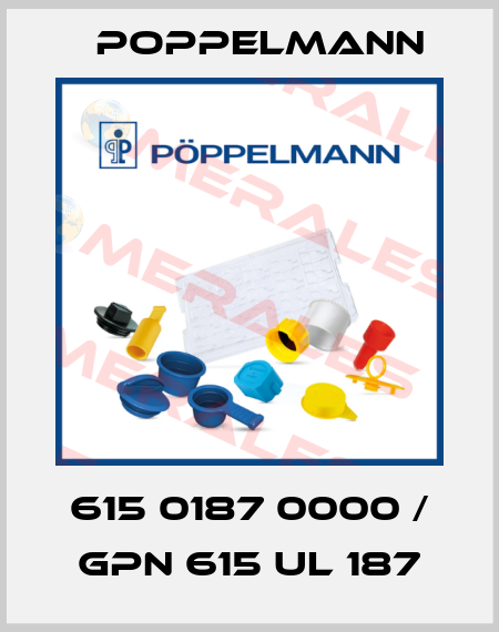 615 0187 0000 / GPN 615 UL 187 Poppelmann