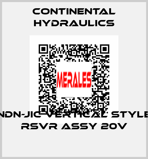 NDN-JIC VERTICAL STYLE RSVR ASSY 20V Continental Hydraulics