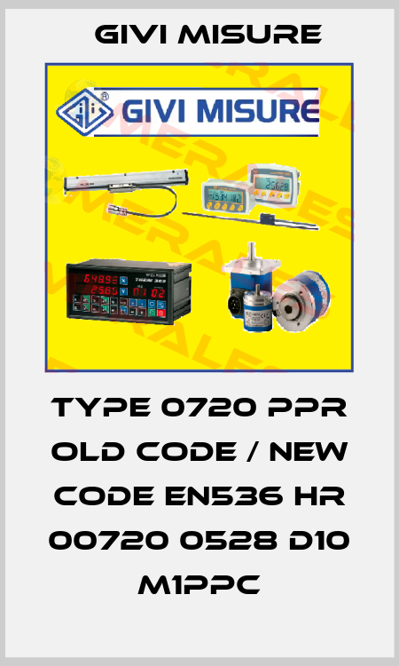 Type 0720 PPR old code / new code EN536 HR 00720 0528 D10 M1PPC Givi Misure