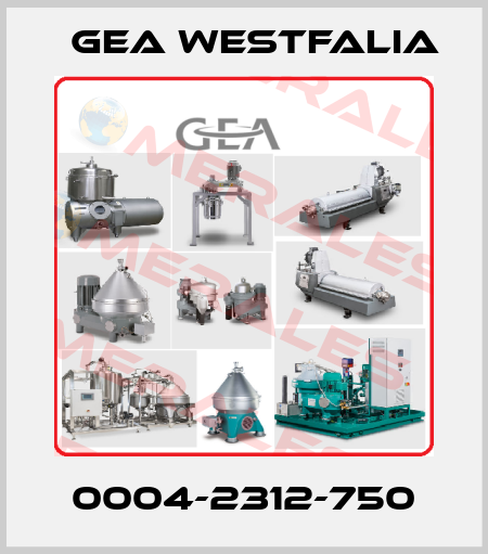 0004-2312-750 Gea Westfalia