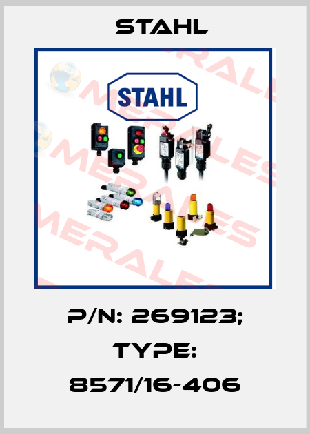 p/n: 269123; Type: 8571/16-406 Stahl