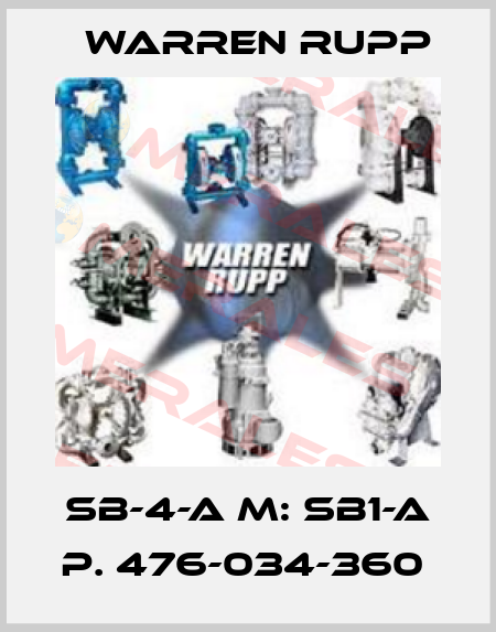 SB-4-A M: SB1-A P. 476-034-360  Warren Rupp