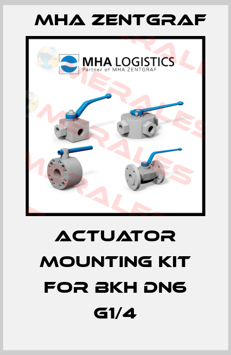 actuator mounting kit for BKH DN6 G1/4 Mha Zentgraf
