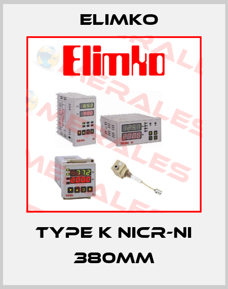 type K NiCr-Ni 380mm Elimko
