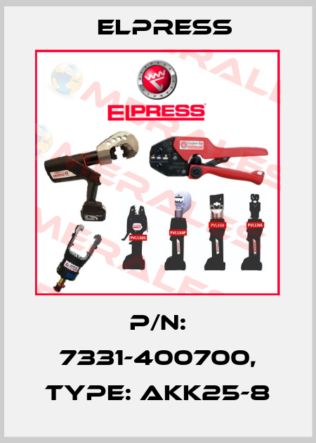 p/n: 7331-400700, Type: AKK25-8 Elpress